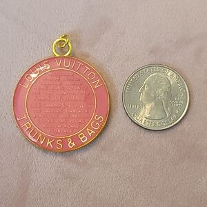 Louis Vuitton Pink and Gold Pendant